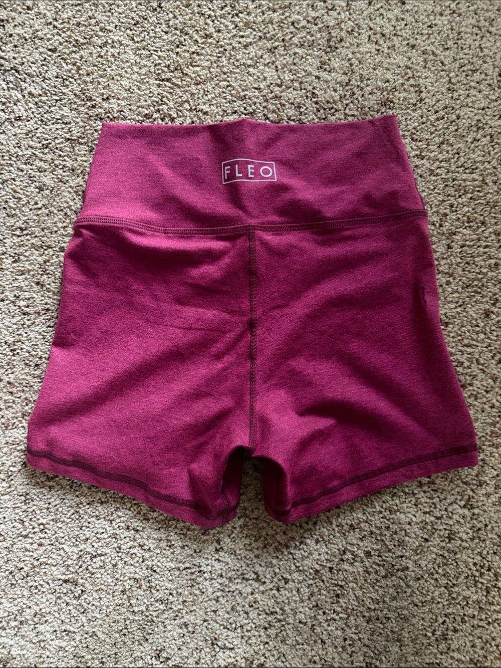 Fleo High-Waist Active Shorts in Wine/Magenta